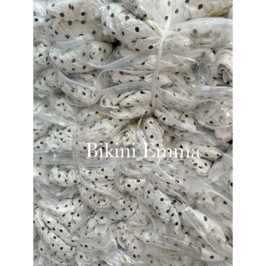 Bikini 2 Mảnh EMMA Thun Xốp Chấm Bi Co Giãn 4 Chiều Dễ Thương Có Mút Đệm 3