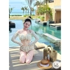 Bikini 2 Mảnh EMMA Thun Xốp Chấm Bi Co Giãn 4 Chiều Dễ Thương Có Mút Đệm 6