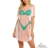 Bikini 3D Cổ Tròn Tay Ngắn Nữ Mùa Hè Fit Một Mảnh S/M/L/XL/XXL Thư Giãn 8