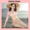 Bikini áo tắm hai mảnh ngang, quần kèm phụ kiện hoa chấm nổi - Giá 45.820₫