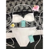 Bikini áo tắm hai mảnh ngang, quần kèm phụ kiện hoa chấm nổi - Giá 45.820₫ 8