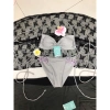 Bikini áo tắm hai mảnh ngang, quần kèm phụ kiện hoa chấm nổi - Giá 45.820₫ 9