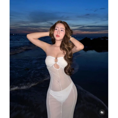 Bikini váy lưới đuôi cá khoen tròn hàng loại 1, co giãn thoải mái, giá 89.000đ