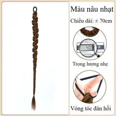 Bím tóc nối 70cm Trung Hoa hiện đại, phù hợp bím xoăn, đuôi ngựa giả, 38.700 VND 8