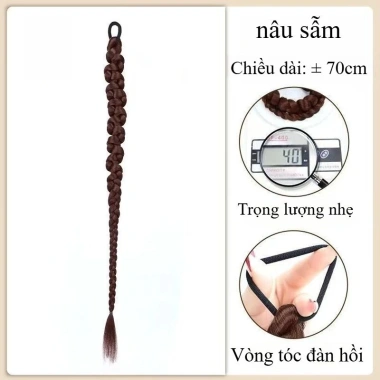 Bím tóc nối 70cm Trung Hoa hiện đại, phù hợp bím xoăn, đuôi ngựa giả, 38.700 VND 9