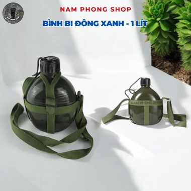 Bình Bi Đông Nhôm Xanh Đựng Nước và Rượu Phượt, Cắm Trại, Dã Ngoại Giá 81.500 VND