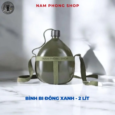 Bình Bi Đông Nhôm Xanh Đựng Nước và Rượu Phượt, Cắm Trại, Dã Ngoại Giá 81.500 VND