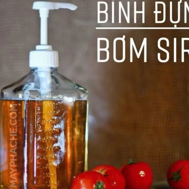 Bình bơm nhựa 1.6L vòi định lượng 10ml - Đựng siro, đường, dung dịch lỏng tiện lợi, 39.942₫