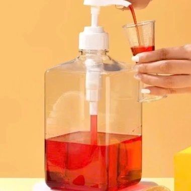 Bình bơm nhựa 1.6L vòi định lượng 10ml - Đựng siro, đường, dung dịch lỏng tiện lợi, 39.942₫