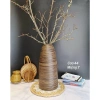 Bình cắm đào tết 44cm - Dáng chuông thon nâu mộc, sẵn ship hỏa tốc, giá ưu đãi 540k