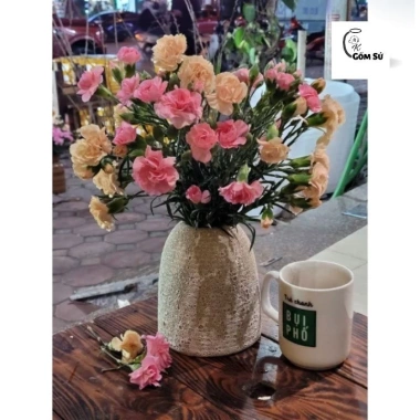 Bình cắm hoa men Atlantic trắng - Đẹp sang Bát Tràng, Hàng Loại 1 cao cấp, giá 59.000₫ 3
