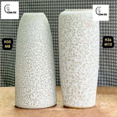 Bình cắm hoa men Atlantic trắng - Đẹp sang Bát Tràng, Hàng Loại 1 cao cấp, giá 59.000₫ 4