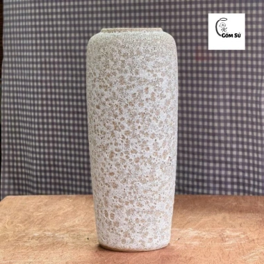 Bình cắm hoa men Atlantic trắng - Đẹp sang Bát Tràng, Hàng Loại 1 cao cấp, giá 59.000₫ 5