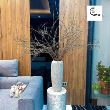 Bình cắm hoa men Atlantic trắng - Đẹp sang Bát Tràng, Hàng Loại 1 cao cấp, giá 59.000₫ 9