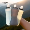 Bình Đạp Xe KUNHEV 350ml - Bình Nước Miệng Rộng Silicon Mềm, Gập Lại, Cầm Tay Đi Xe Đạp, Giá 159.500 VND