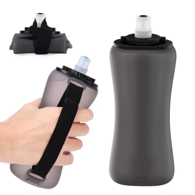 Bình Đạp Xe KUNHEV 350ml - Bình Nước Miệng Rộng Silicon Mềm, Gập Lại, Cầm Tay Đi Xe Đạp, Giá 159.500 VND
