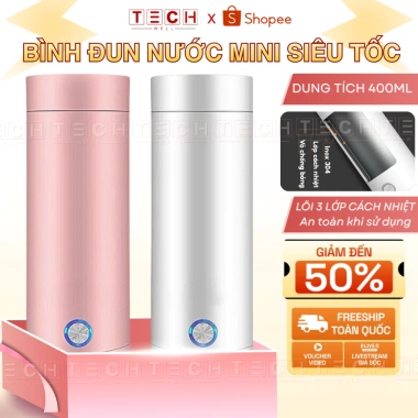 Bình đun nước mini 400ml Siêu Tốc, Tự Ngắt Khi Sôi – Đa Năng, Phù Hợp Du Lịch & Bệnh Viện