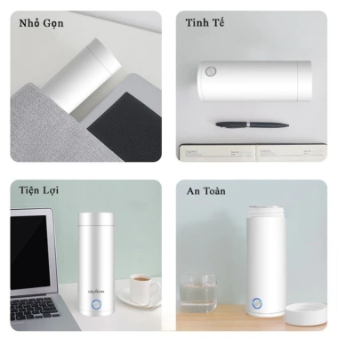 Bình đun nước mini 400ml Siêu Tốc, Tự Ngắt Khi Sôi – Đa Năng, Phù Hợp Du Lịch & Bệnh Viện