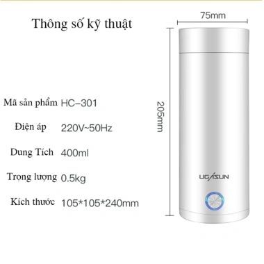 Bình đun nước mini 400ml Siêu Tốc, Tự Ngắt Khi Sôi – Đa Năng, Phù Hợp Du Lịch & Bệnh Viện