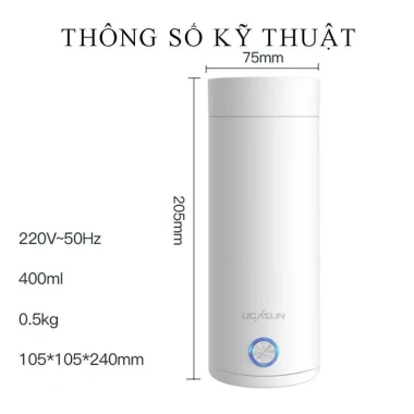 Bình đun nước mini 400ml Siêu Tốc, Tự Ngắt Khi Sôi – Đa Năng, Phù Hợp Du Lịch & Bệnh Viện