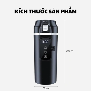Bình Đun Nước Ô Tô 12V/24V 500ml Đun Sôi 100°C Pha Trà, Sữa, Cafe, Mì, Giữ Nhiệt 9