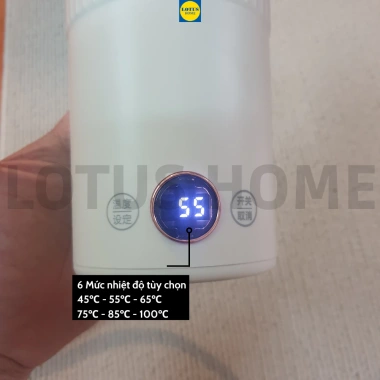 Bình đun nước siêu tốc mini 600ml du lịch đa năng, tự ngắt khi sôi, màn hình lớn kèm phích cắm, giá 391.000₫