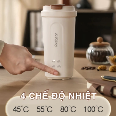 Bình đun nước Type C siêu tốc mini 450ml - Hiển thị nhiệt độ, tự ngắt khi sôi, kèm túi du lịch gọn nhẹ - 470k