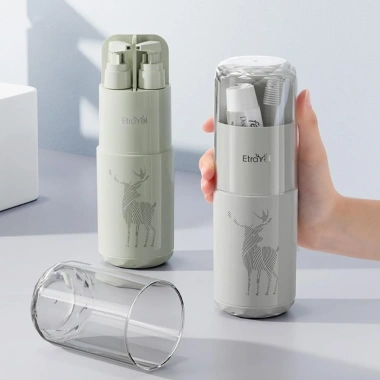 Bình đựng dầu gội VERGE LIMIT + Cốc kem đánh răng đa năng, cốc du lịch nhựa nhẹ - 173.470đ 8