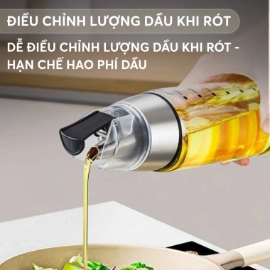 Bình Đựng Dầu, Nước Mắm, Nước Tương Thủy Tinh Borosilicate Nắp Tự Động Phaledo - 45.000 VND 3