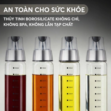 Bình Đựng Dầu, Nước Mắm, Nước Tương Thủy Tinh Borosilicate Nắp Tự Động Phaledo - 45.000 VND 5
