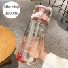 Bình đựng nước 2L cute COPCOP có vạch giờ uống, kèm ống hút, nhựa cao cấp - Giá 70.008đ 4