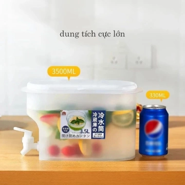 Bình đựng nước 3,5L có vòi - Dùng cho trà, nước trái cây, giữ lạnh, giá 47.000₫ 4