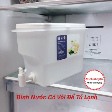 Bình đựng nước 3,5L nhựa Việt Nhật có vòi rót tiện lợi - Đựng trà, nước trái cây, cho tủ lạnh, giá chỉ 38.000 VND 2 Bình đựng nước 3,5L nhựa Việt Nhật có vòi rót tiện lợi - Đựng trà, nước trái cây, cho tủ lạnh, giá chỉ 38.000 VND 2