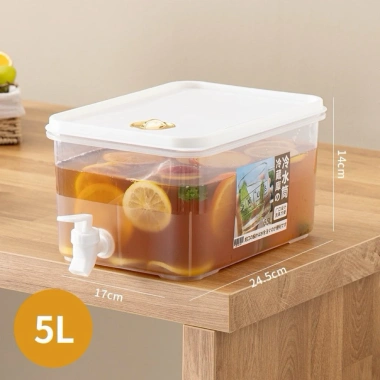Bình đựng nước 5L có nắp và vòi cho tủ lạnh - Giá ưu đãi 65.999 VNĐ, tiết kiệm ngay 10 Bình đựng nước 5L có nắp và vòi cho tủ lạnh - Giá ưu đãi 65.999 VNĐ, tiết kiệm ngay 10