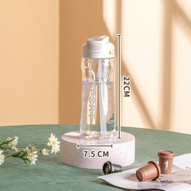 Bình Đựng Nước 700ml Nắp Nhấn Kèm Ống Hút, Dây Xách - Chỉ 40.000 VND Tiết Kiệm 8