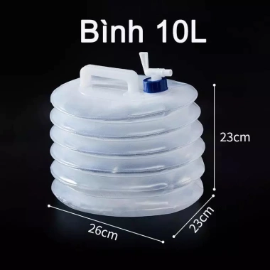 Bình đựng nước gấp gọn 3 size 5-10-15 lít - siêu tiện lợi cho du lịch và dã ngoại 10