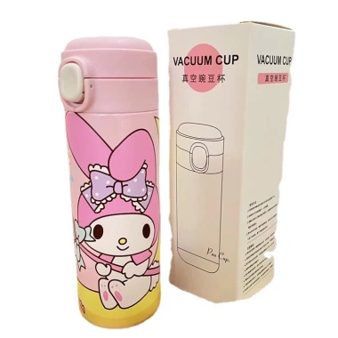 Bình đựng nước giữ nhiệt 460ml silicon thép không gỉ chống rò rỉ tiện lợi 8