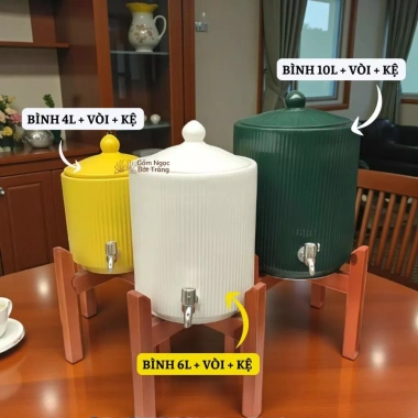 Bình đựng nước inox 10 lít – Gốm Bát Tràng, sứ sang trọng, chỉ 600.000₫ 3 Bình đựng nước inox 10 lít – Gốm Bát Tràng, sứ sang trọng, chỉ 600.000₫ 3