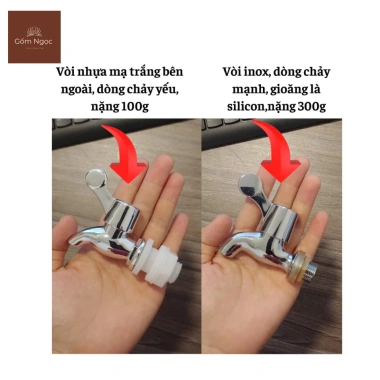 Bình đựng nước inox 10 lít – Gốm Bát Tràng, sứ sang trọng, chỉ 600.000₫