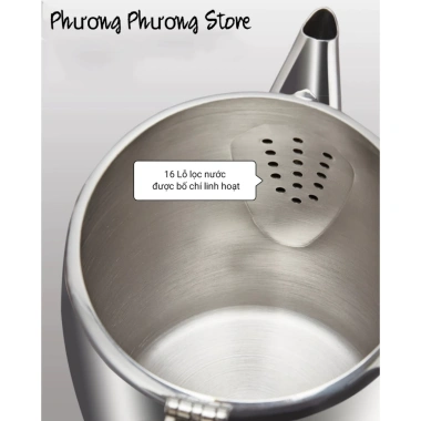 Bình đựng nước inox 2.800ml nắp ca, vòi SUS 304, dày sáng bóng, bền lâu – Giá ưu đãi 350.000đ