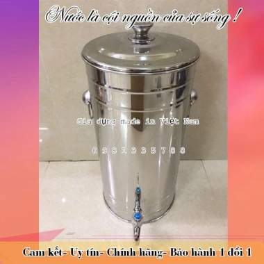 Bình đựng nước inox 304 10-25 lít VIETCOOK: vòi cao cấp, chỉ 466.000₫