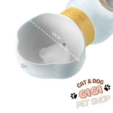 Bình đựng nước & thức ăn 550ml cho cún mèo - Du lịch, dạo ngoài trời