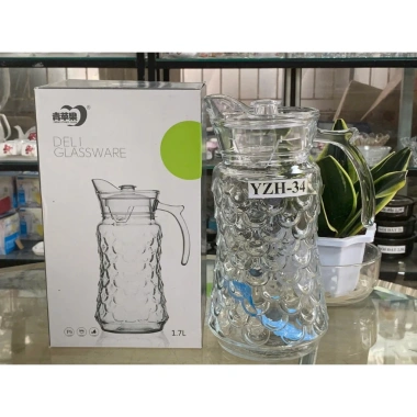 Bình đựng nước thủy tinh 1,7L chịu nhiệt Deli cao cấp Giá chỉ 95.000đ giảm mạnh