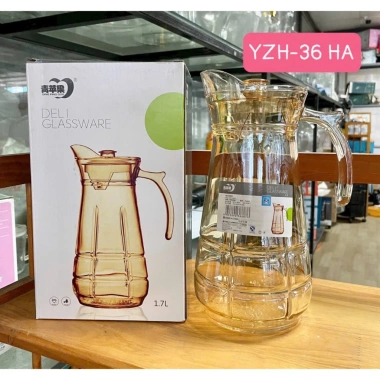 Bình đựng nước thủy tinh 1,7L chịu nhiệt Deli cao cấp Giá chỉ 95.000đ giảm mạnh