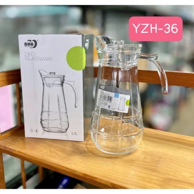 Bình đựng nước thủy tinh 1,7L chịu nhiệt Deli cao cấp Giá chỉ 95.000đ giảm mạnh