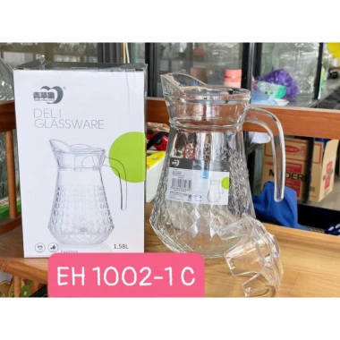 Bình đựng nước thủy tinh 1,7L chịu nhiệt Deli cao cấp Giá chỉ 95.000đ giảm mạnh
