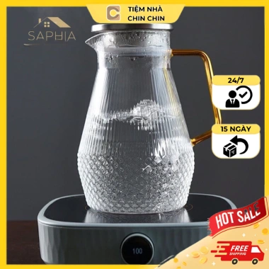 Bình Đựng Nước Thuỷ Tinh Chịu Nhiệt 1,8L MB3 - Decor Thời Trang, Giá 78.000 VND