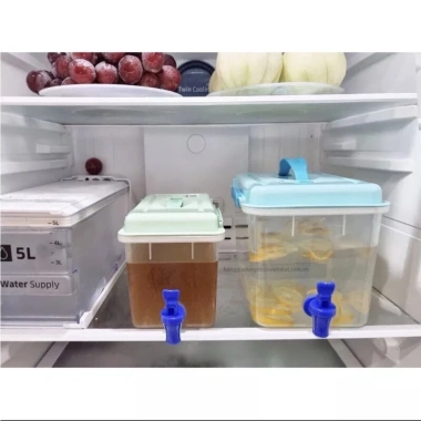 Bình đựng nước Việt Nhật 2.5-7 lít có vòi, phù hợp cho trà, trái cây, để trong tủ lạnh - Giá chỉ 45.000₫