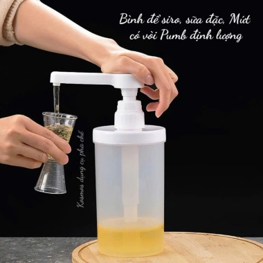 Bình Đựng Siro 1.000ml Nhựa Có Vòi Pumb - Giá 30.000đ, Tiết Kiệm Đồ Uống 6