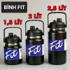 Bình giữ nhiệt dung tích lớn 2.500/2.000/1.500ml miệng rộng, dáng lùn, kèm ống hút và túi vải – Giá ưu đãi 249.000₫ 3